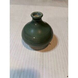 Vintage 1992 Traditional Ceylodon Green 4" Tall Teardrop Shape Ceramic Bud Vase
